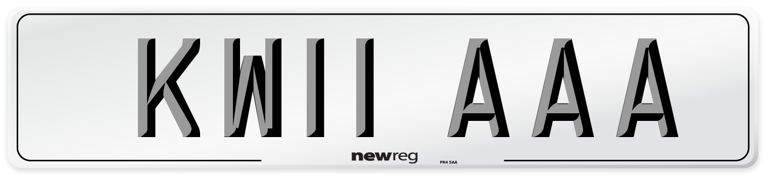 KW11 AAA Number Plate from New Reg